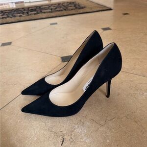 Jimmy Choo Black Suede Pumps Soze 37 1/2